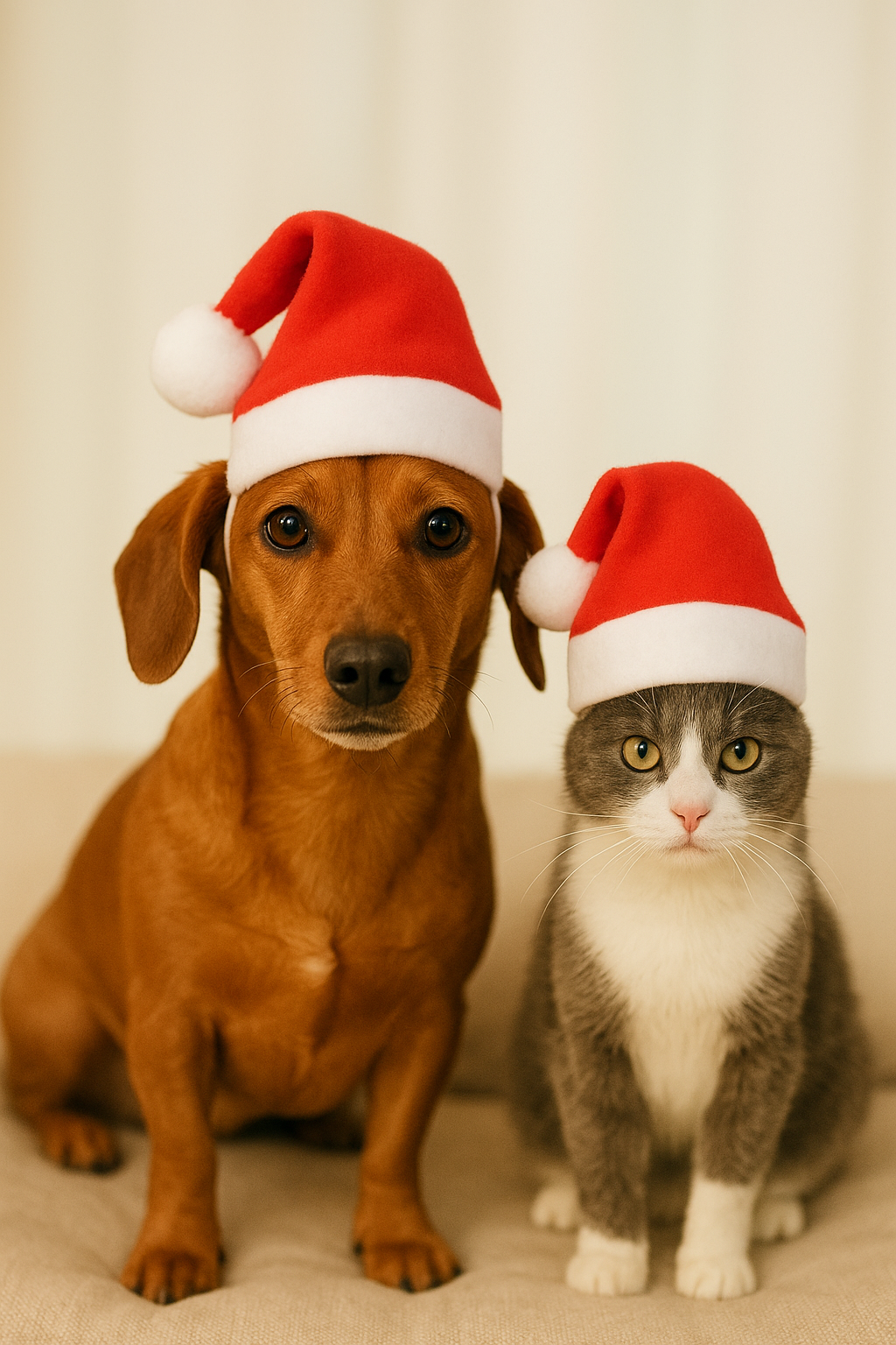 Kerstmuts voor Hond of Kat – Feestelijke Accessoire met Elastiek