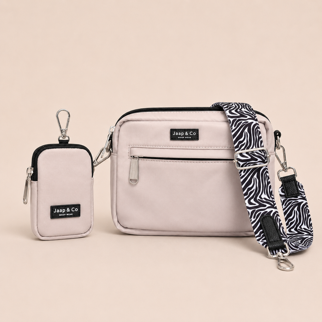 Latte Macchiato Dogmom Tasche - Zebra Chic Riemen