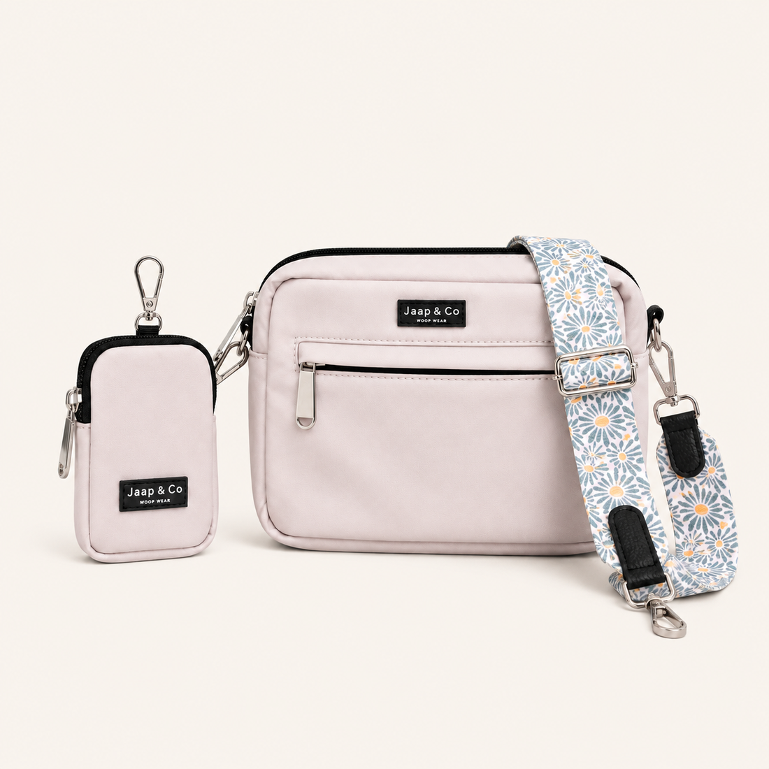 Dog Walking Bag - Beige Floral Memories