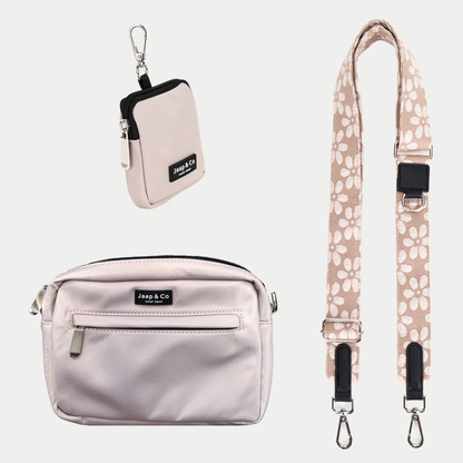 Latte Machiato Dogmom Bag - Blush Elegance Strap