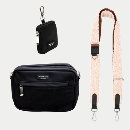 Classic Black Dogmom Bag - Soft Season Strap