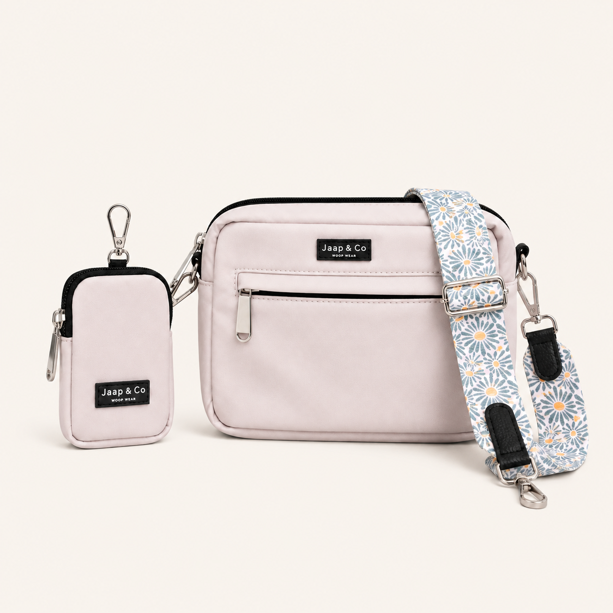 Dog Walking Bag - Beige Floral Memories
