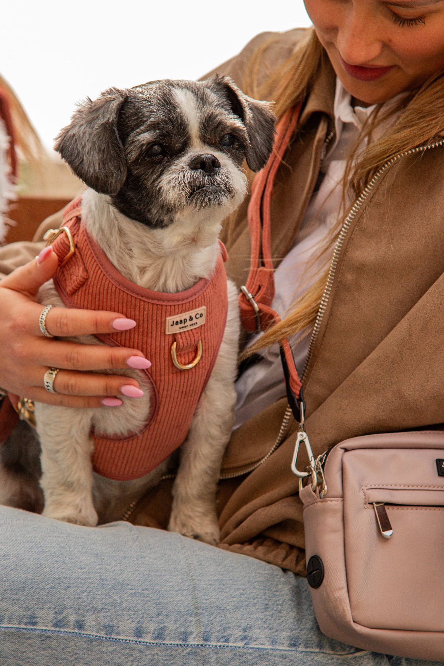 Latte Machiato Dogmom Bag - Golden Trails Strap