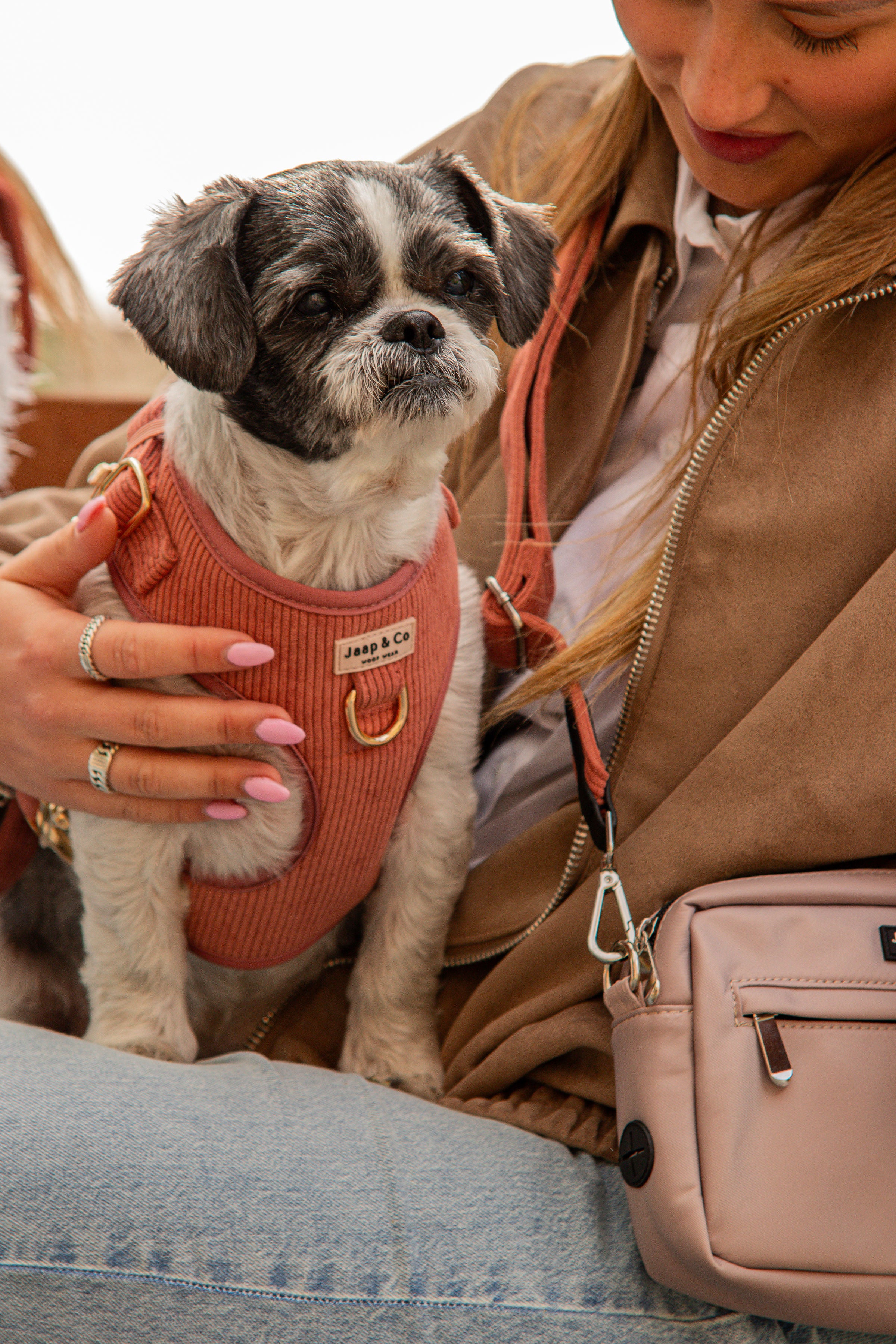 Latte Machiato Dogmom Bag - Golden Trails Strap