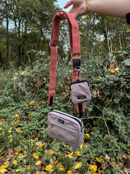 Latte Machiato Dogmom Bag - Golden Trails Strap