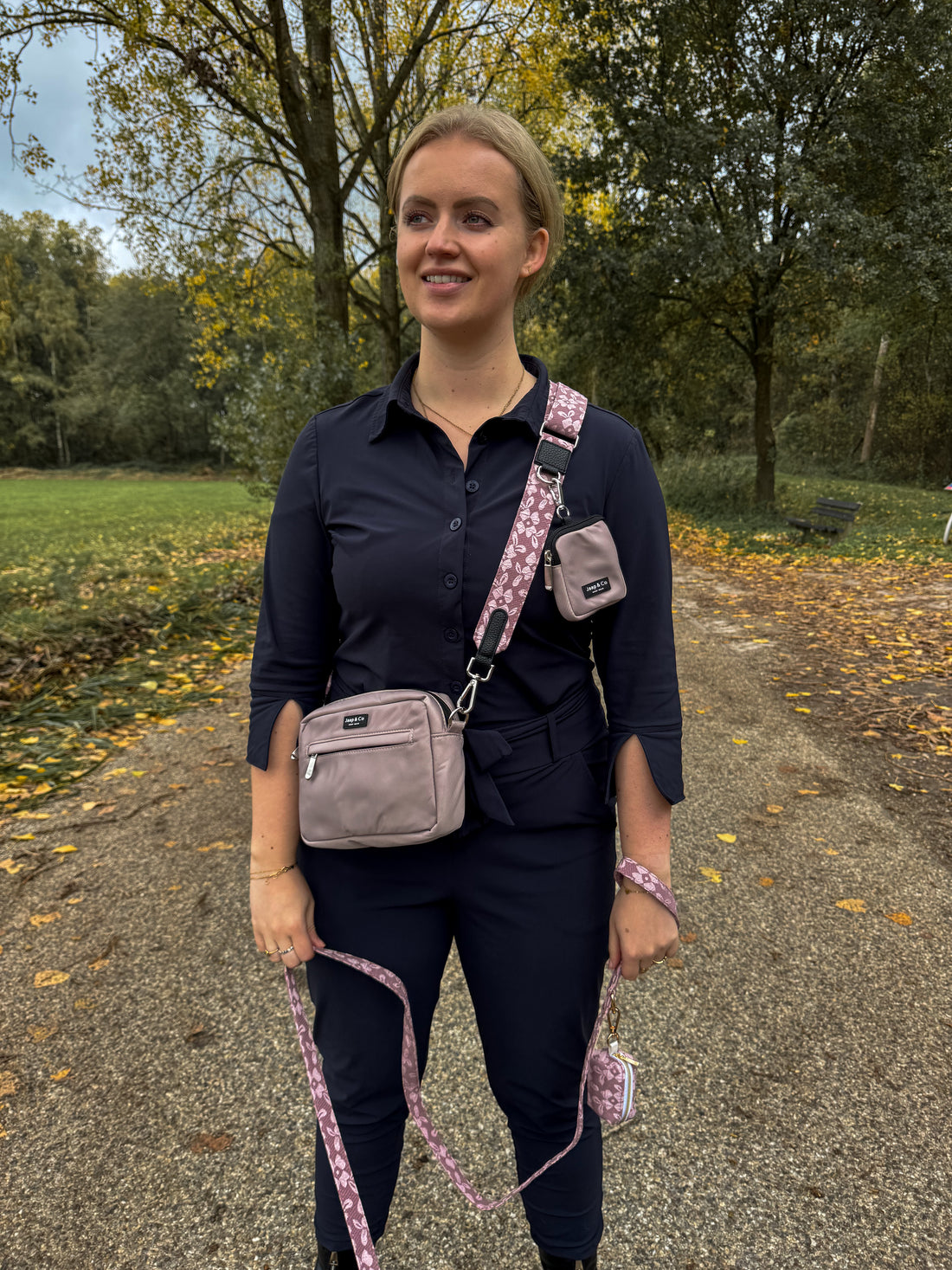 Latte Machiato Dogmom Bag - Rosé Dusk Strap