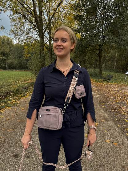 Latte Machiato Dogmom Bag - Blush Elegance Strap