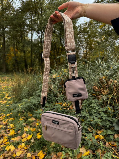 Latte Machiato Dogmom Bag - Blush Elegance Strap