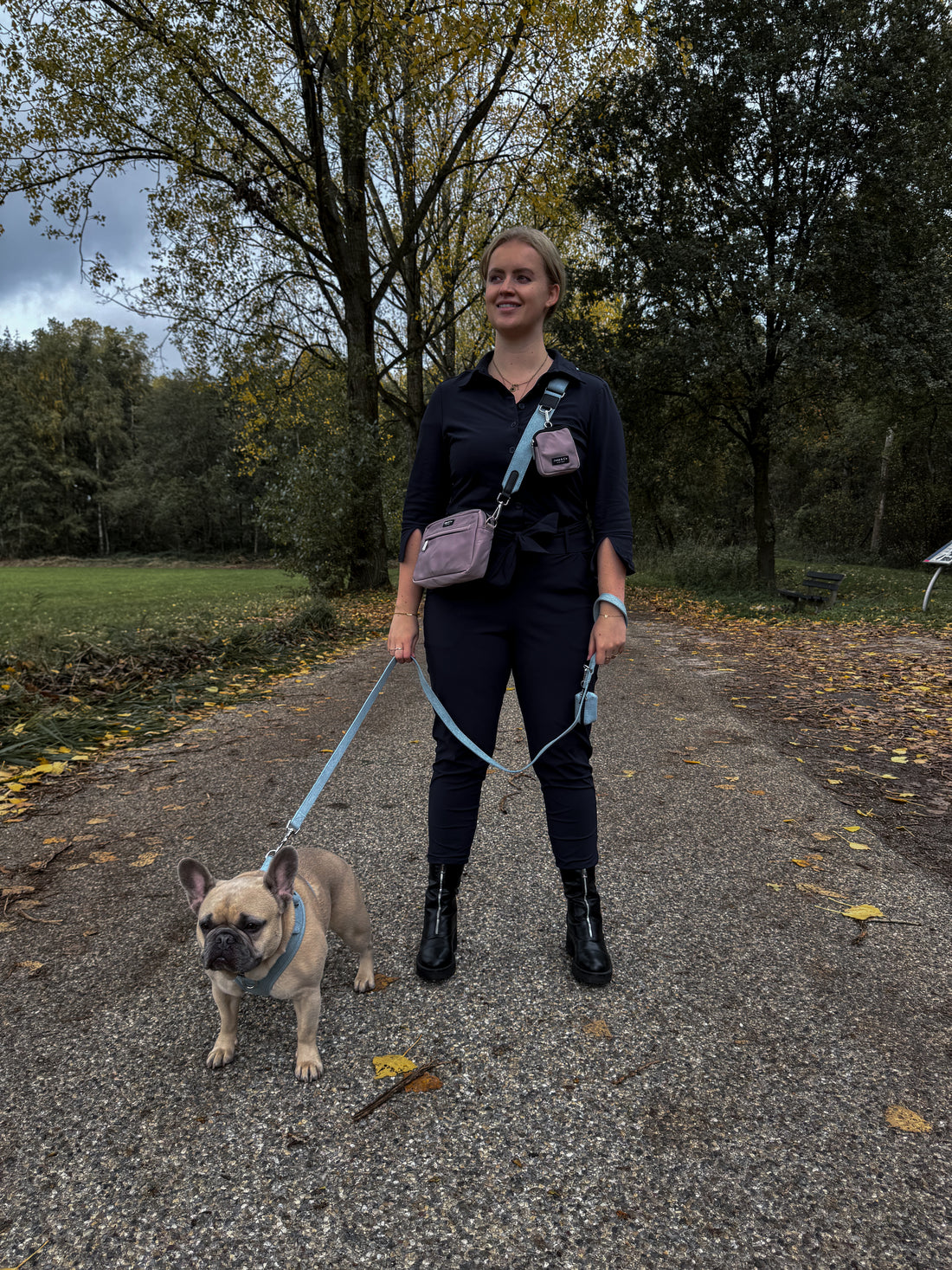 Latte Machiato Dogmom Bag - Denim Days Strap