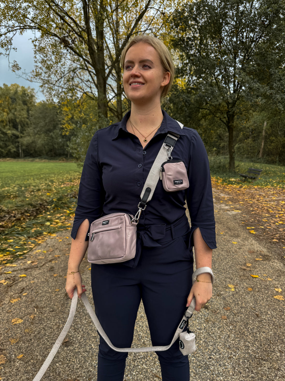 Latte Machiato Dogmom Bag - Classic Beige Strap