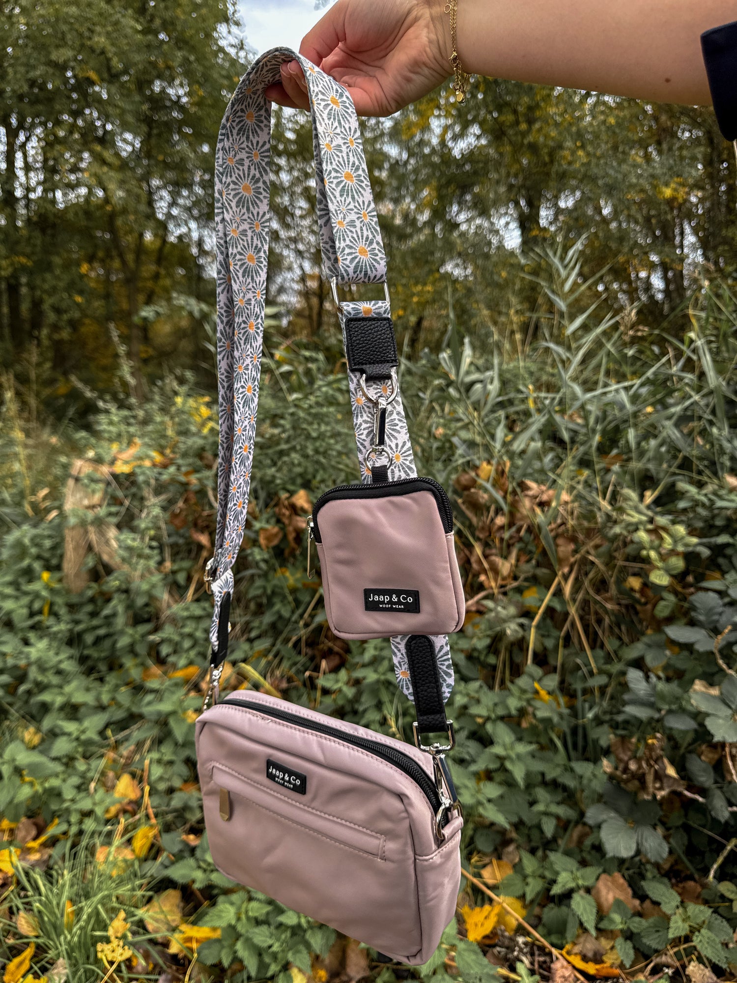 Latte Machiato Dogmom Bag - Floral Memories Strap