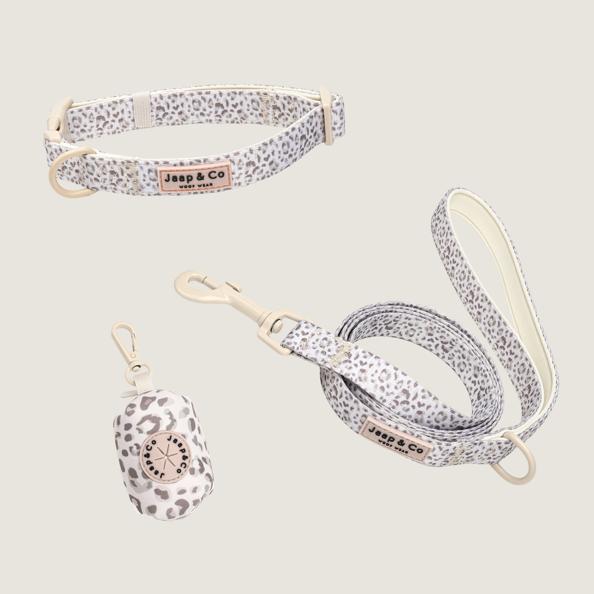 Snowy Leopard - Set Halsband