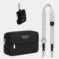 Classic Black Dogmom Bag - Floral Memories Strap